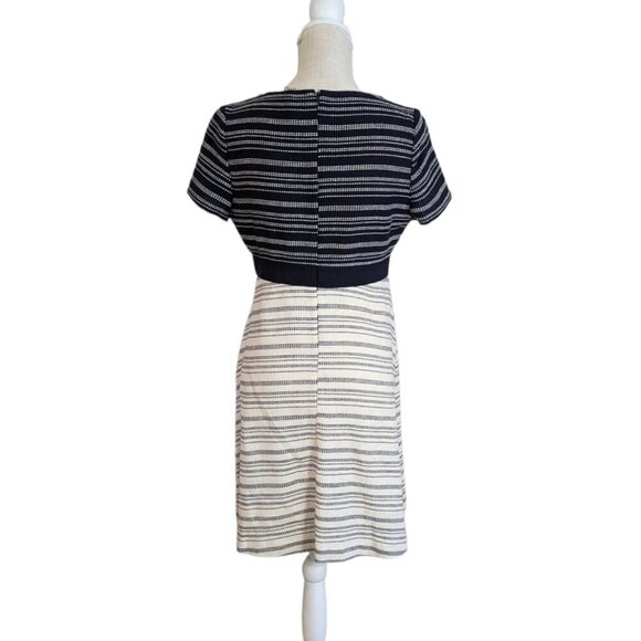 Navy Blue Woven A Line Dress Women's - Picture 4 of 5